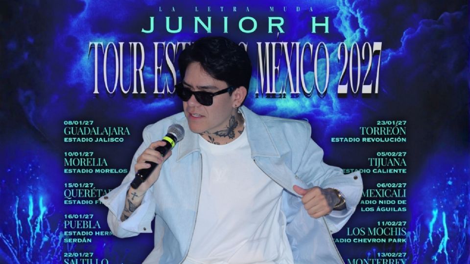 Retrato promocional de Junior H para su gira